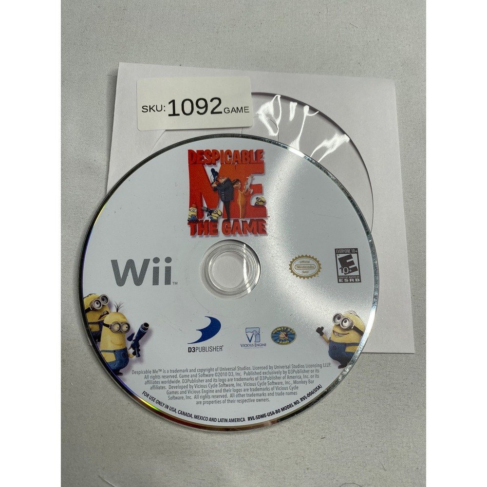 Despicable Me The Game Nintendo Wii